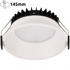 Φωτιστικό LED Στρογγυλό Χωνευτό 18W 230V 1800lm 80° 3000K Θερμό Φως